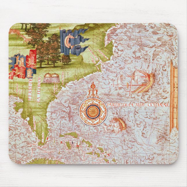 Map of Florida and the Antilles Mouse Pad (Front)