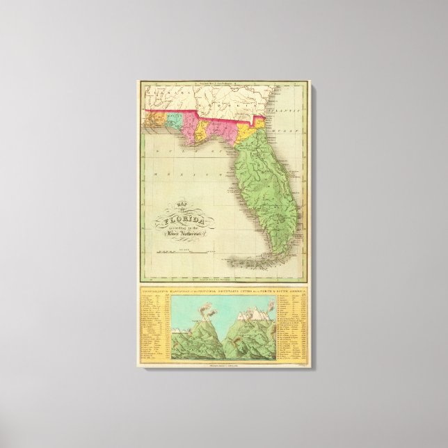 Map of Florida Canvas Print (Front)