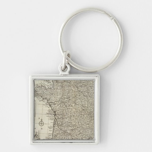 Map of France 2 Key Ring (Front)