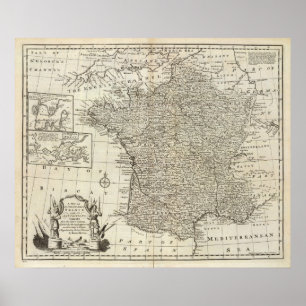 Map of France 2 Poster