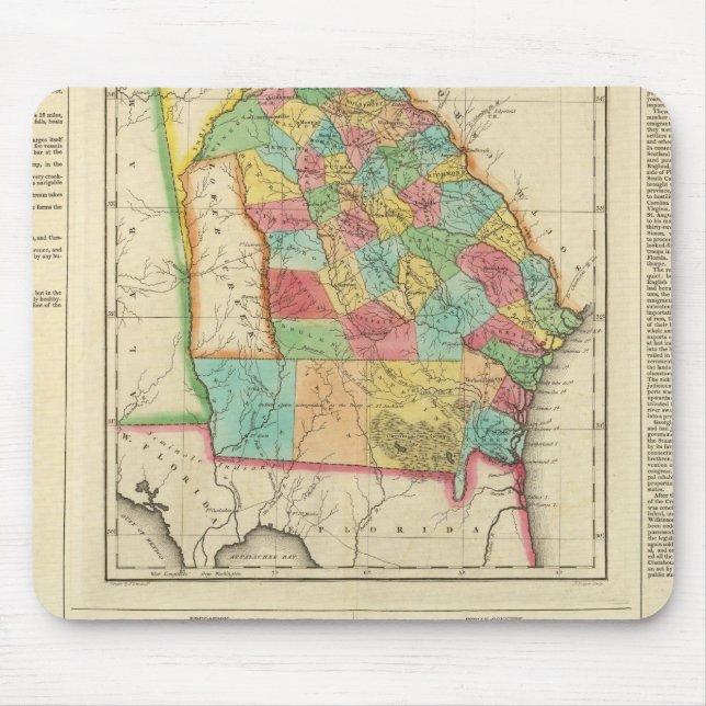 Map Of Georgia Mouse Pad (Front)