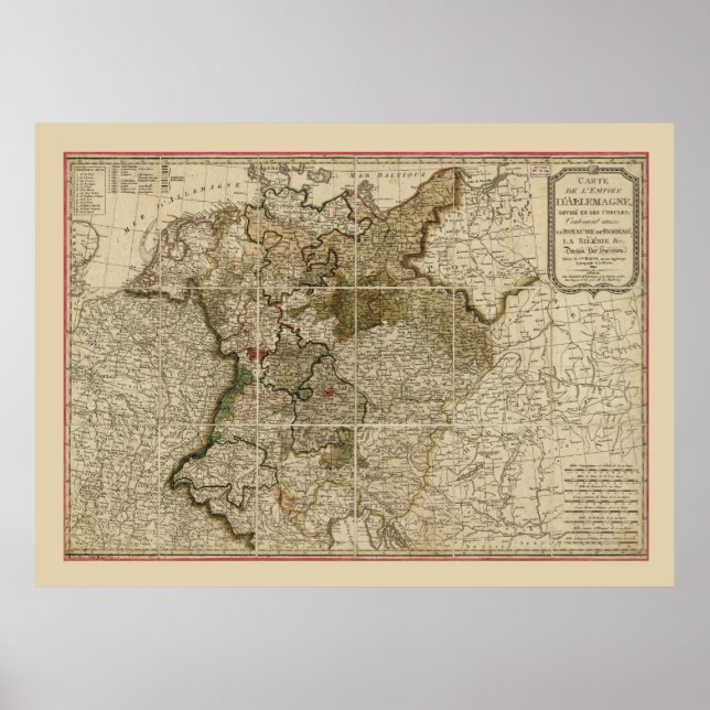 Map of Germany (1800) Poster (Front)