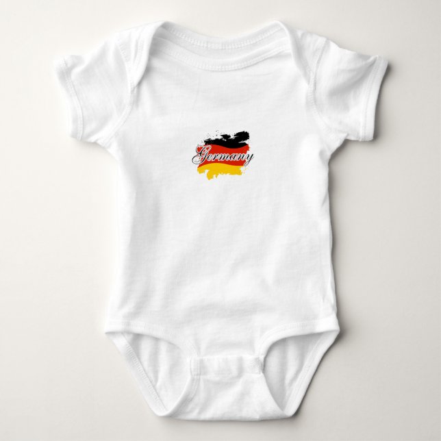 Map of Germany , german Flag Gift Baby Bodysuit (Front)