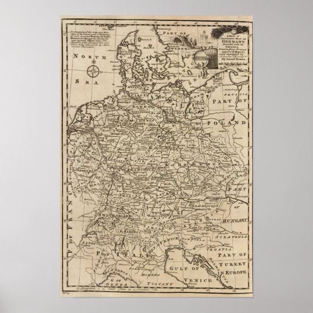 Map of Germany Poster (Front)