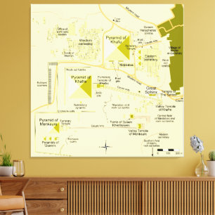 Map of Giza pyramid complex Diagram Canvas Print