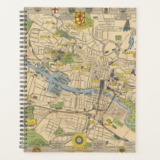 Map of Glasgow, England Planner (Front)