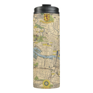 Map of Glasgow, England Thermal Tumbler