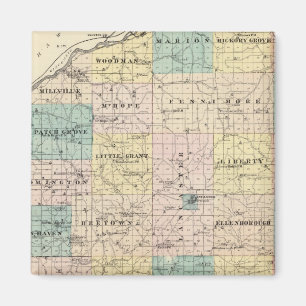 Map of Grant County and Village of Lancaster Magnet