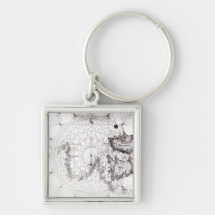 Map of Great Britain, France and Spain, 1473 Key Ring