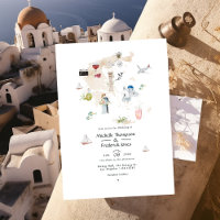 Map of Greece Destination Wedding Photo
