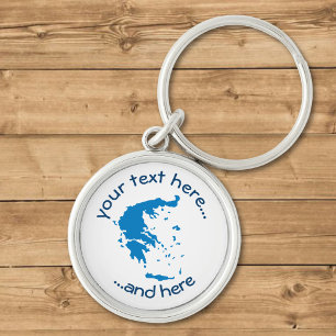 Map of Greece Key Ring
