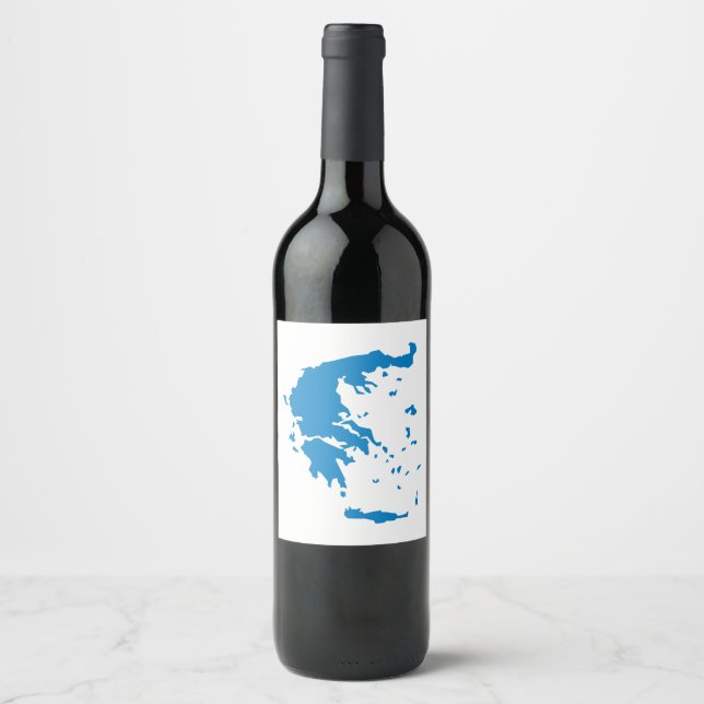 Map of Greece Wine Label (Front)