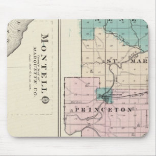 Map of Green Lake County, State of Wisconsin Mouse Pad