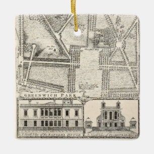 Map of Greenwich Park Ceramic Ornament
