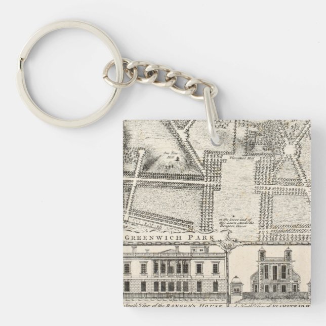 Map of Greenwich Park Key Ring (Front)