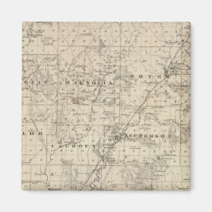 Map of Harrison County, State of Iowa Magnet