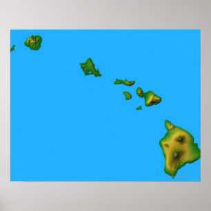Map of Hawaii Poster