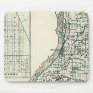 Map of Henderson County and Oquawka Mouse Pad