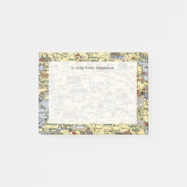 Map of Historical Ireland Post-it Notes (Front)
