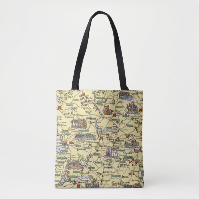 Map of Historical Ireland Tote Bag (Front)