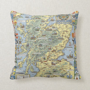 Map of Historical Scotland Cushion