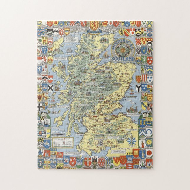 Map of Historical Scotland Jigsaw Puzzle (Vertical)