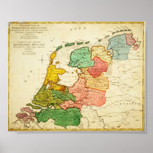 Map of Holland 1809 - Kingdom of Holland Poster (Front)