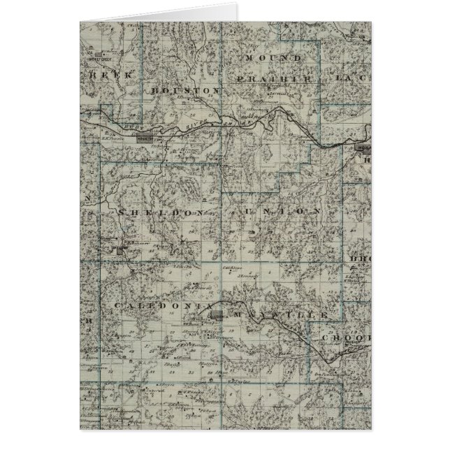 Map of Houston County, Minnesota (Front)