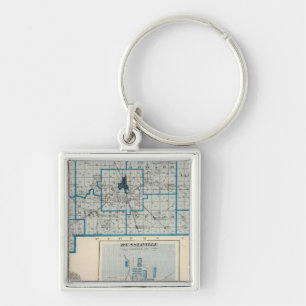 Map of Howard County with Russiaville Key Ring