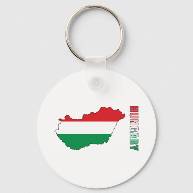 Map Of Hungary Key Ring (Front)