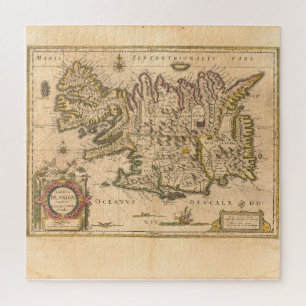 Map of Iceland (Blaeu, 1645) Jigsaw Puzzle