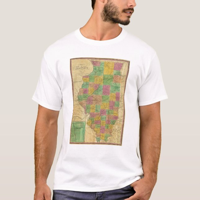 Map of Illinois T-Shirt (Front)