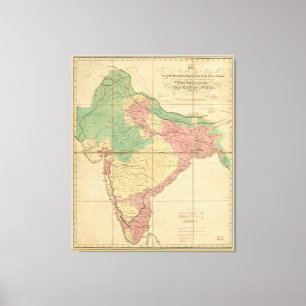 Map of India (1818) Canvas Print