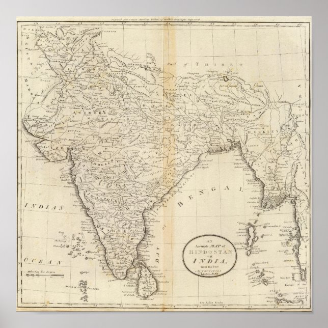 Map of India Poster (Front)