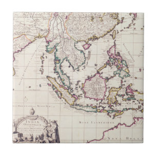 Map of India & the East Indies Tile