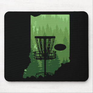 Map Of Indiana Disc Golf Player Frisbees Disc Golf Mouse Pad