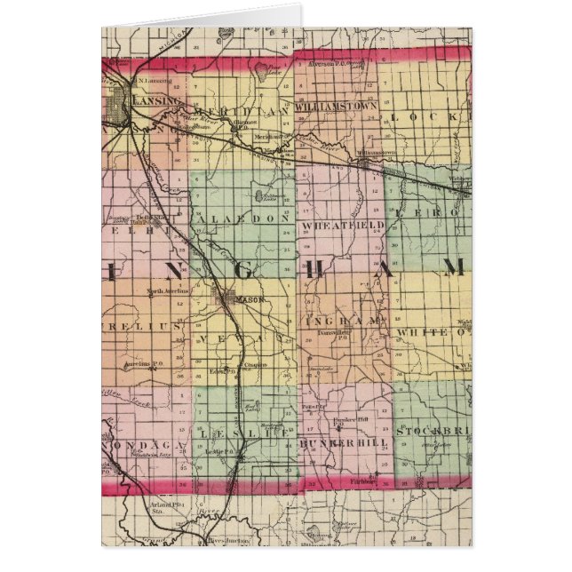 Map of Ingham County, Michigan (Front)