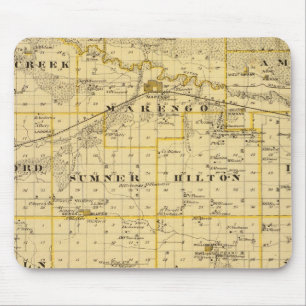 Map of Iowa County, State of Iowa Mouse Pad