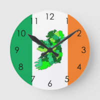 Map of Ireland and Irish Flag