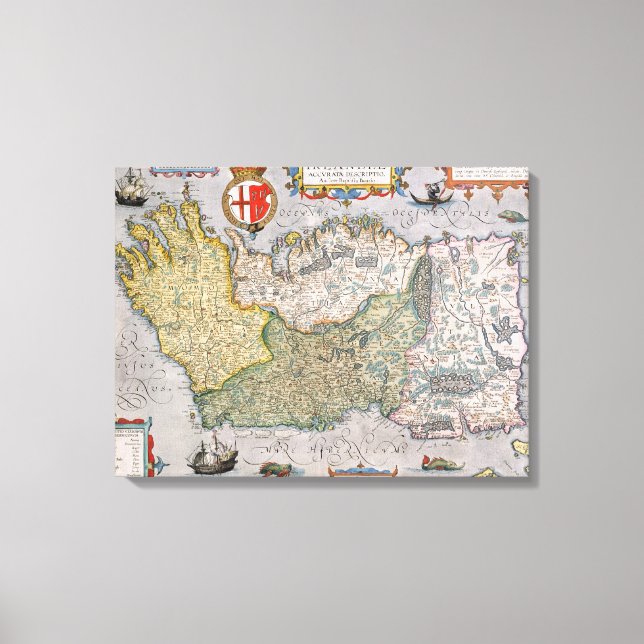 Map of Ireland Canvas Print (Front)