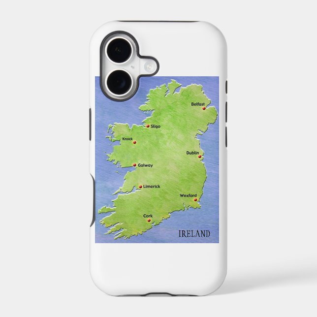 Map of Ireland iPhone case (Back)