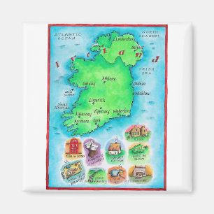 Map of Ireland Magnet