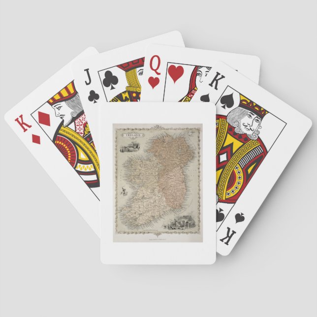 Map of Ireland, published c.1850 (hand-coloured en Playing Cards (Back)