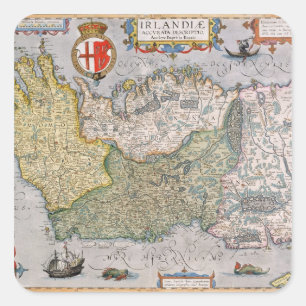 Map of Ireland Square Sticker