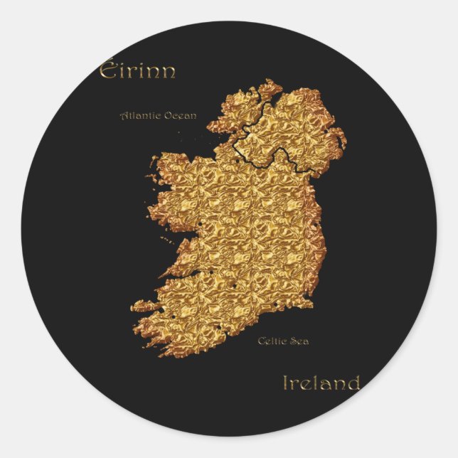 Map of IRELAND Sticker Series (Front)