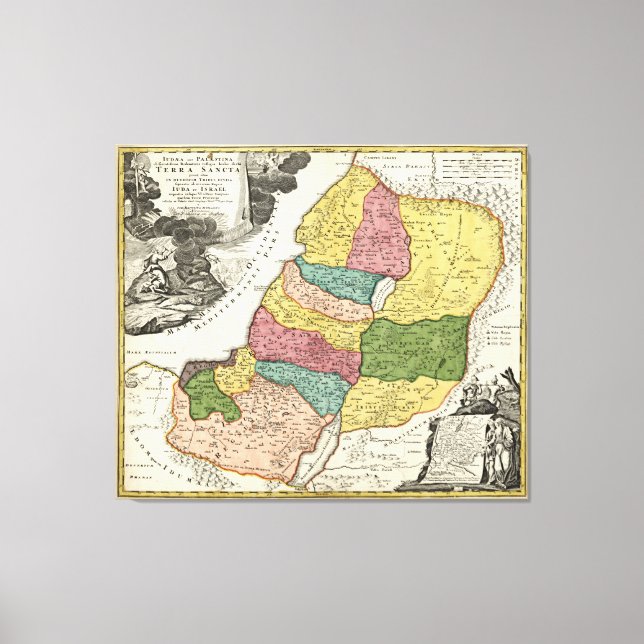 Map of Israel (1720) Canvas Print (Front)