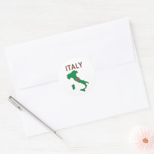 Map of Italy Classic Round Sticker