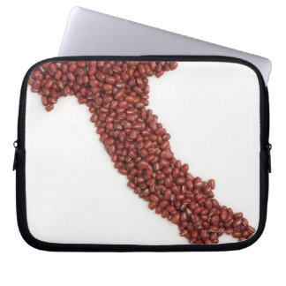Map of Italy made of Red Beans Laptop Sleeve