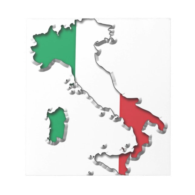 Map of Italy Notepad (Front)
