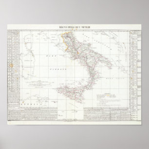 Map of Italy Poster